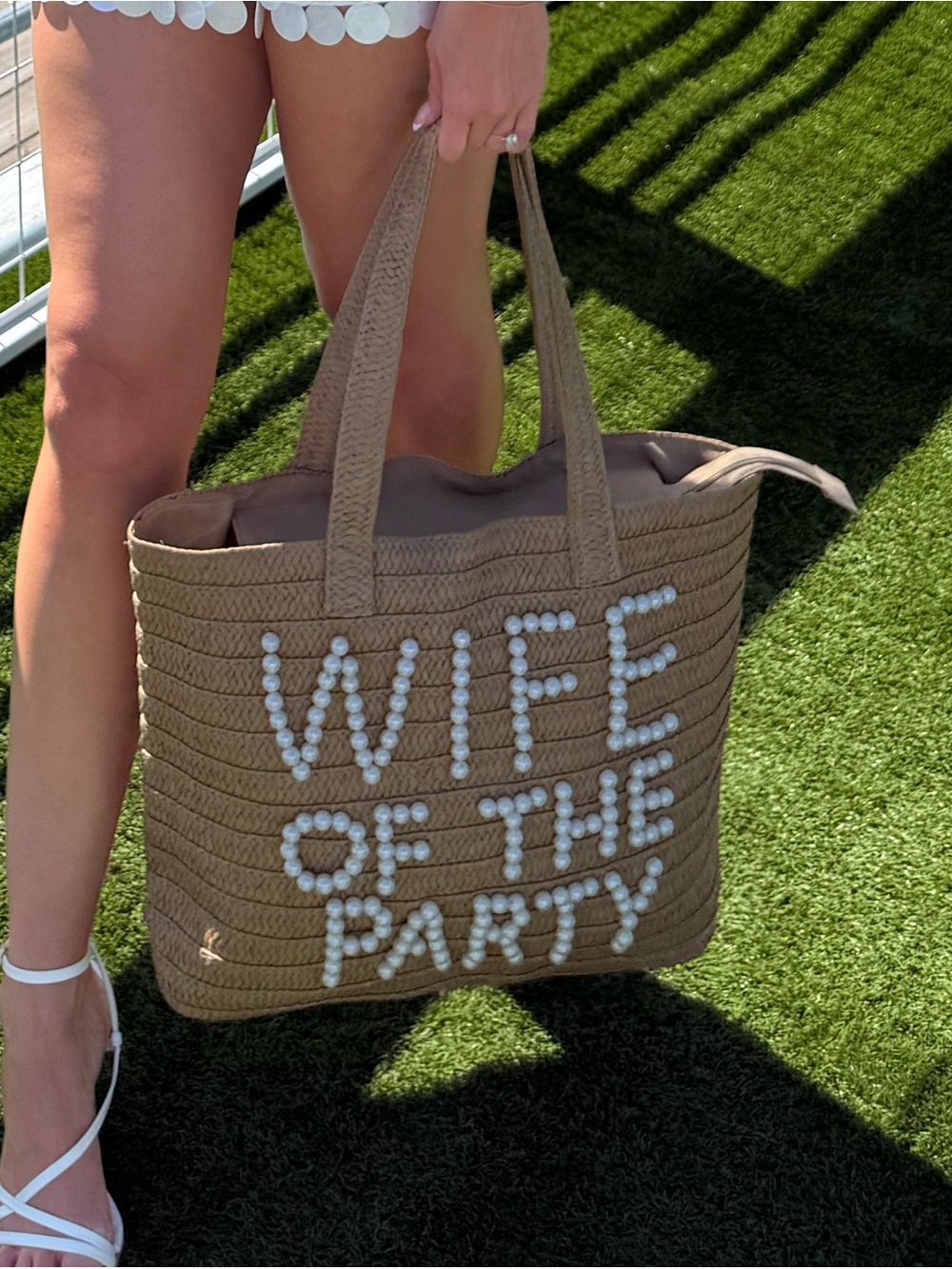 Untamed petals Wife of The Party tote bag